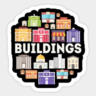 buildings concept Sticker